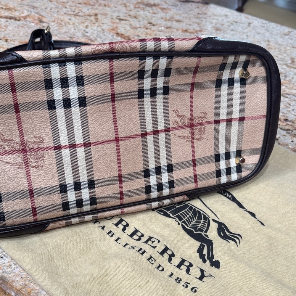 Burberry Checkered Shoulder Bag - Black, Cream, and Red - Picture 3 of 7